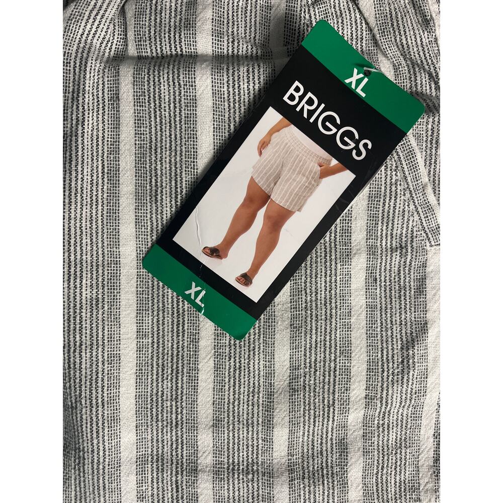 Briggs Ladies' Linen Blend Grey Boho Shorts Size XL - Picture 3 of 3